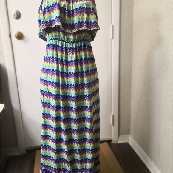 Mossimo Supply Co.Strapless Striped Maxi Dress S Summer Outdoor Boho Casual - Picture 3 of 7